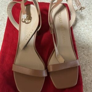 Stuart Weitzman Brown Leather Sandals